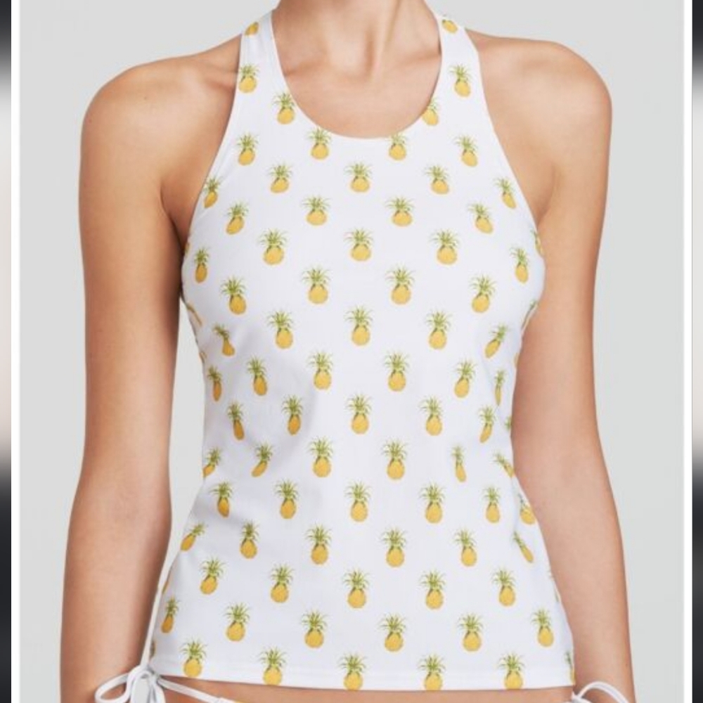 Tory Burch Pineapple Print Tankini Top